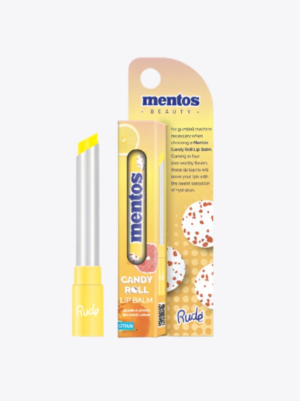 Rude Cosmetics x Mentos Candy Roll Lip Balm – Citrus – NIB